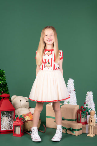 SANTA STRIPE CIRCUS DRESS