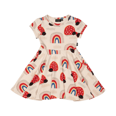 LOVE BUG RAINBOW WAISTED DRESS