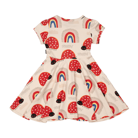 LOVE BUG RAINBOW WAISTED DRESS