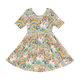 EMBROIDERED UNICORNS MABEL WAISTED DRESS