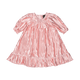 PINK PLEATED METALLIC DRESS