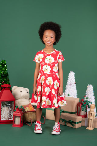 RETRO SANTA WAISTED DRESS