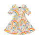 RAINBOWS AND FLOWERS MABEL WAISTED DRESS