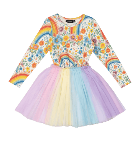 RAINBOWS AND FLOWERS CIRCUS DRESS