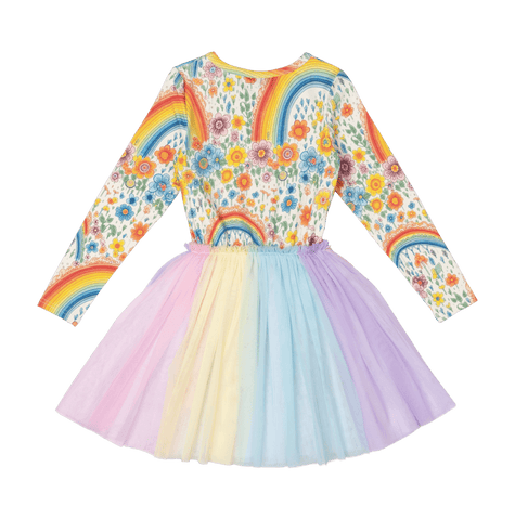 RAINBOWS AND FLOWERS CIRCUS DRESS