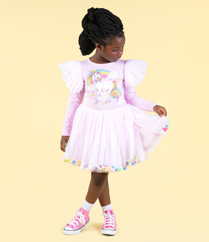 UNICORN RAINBOW POM POM CIRCUS DRESS