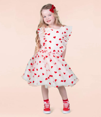 LOVE HEART TULLE PARTY DRESS