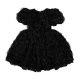 BLACK RUFFLE TULLE PARTY DRESS