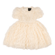 CREAM RUFFLE TULLE PARTY DRESS