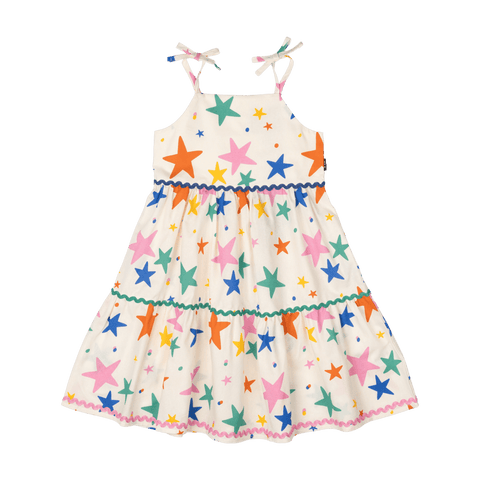 STARS TIERED DRESS