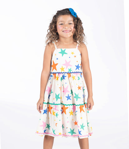 STARS TIERED DRESS