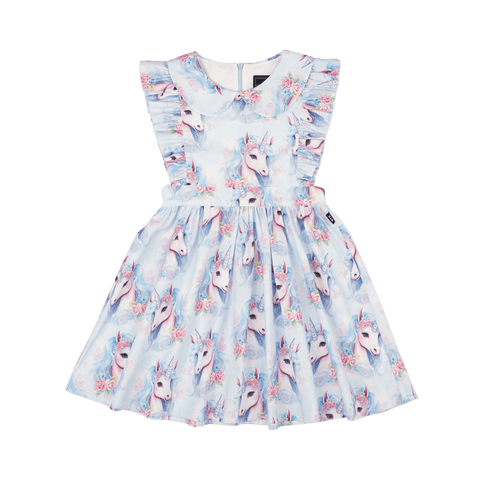 BLUE UNICORN PETER PAN DRESS