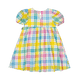 SUMMER TIME PLAID PUFF SLEEVE DRESS