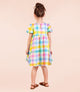 SUMMER TIME PLAID PUFF SLEEVE DRESS