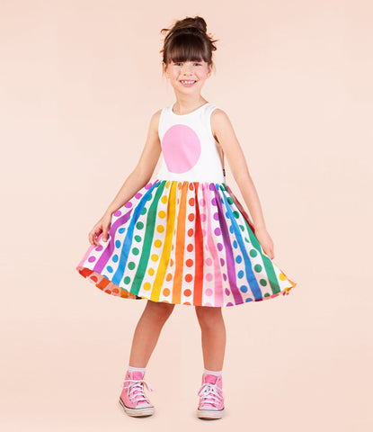 RAINBOW DROPS SINGLET DRESS