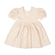 ECRU HEART PUFF SLEEVE DRESS