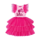 BARBIE GIRL TIERED PARTY DRESS