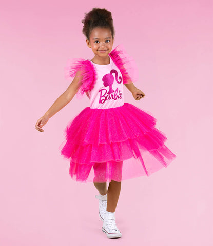 BARBIE GIRL TIERED PARTY DRESS