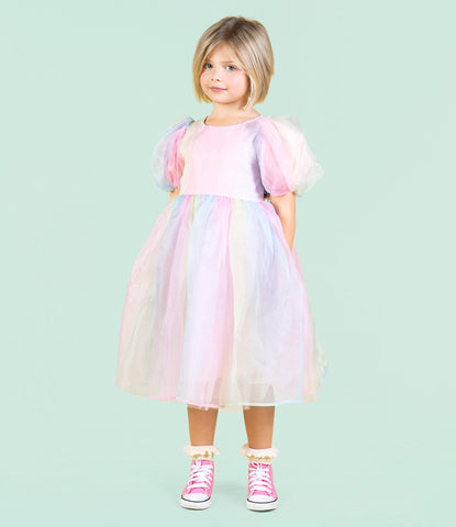 RAINBOW TULLE PARTY DRESS