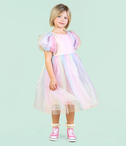 RAINBOW TULLE PARTY DRESS