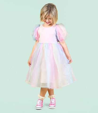 RAINBOW TULLE PARTY DRESS