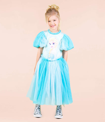 ICE QUEEN PUFF SLEEVE TULLE DRESS