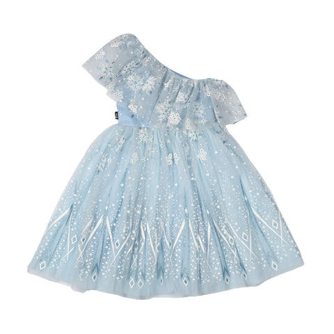 ELSA FROZEN ONE SHOULDER PARTY DRESS