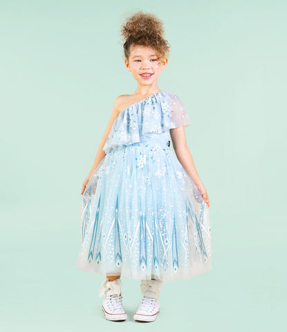 ELSA FROZEN ONE SHOULDER PARTY DRESS