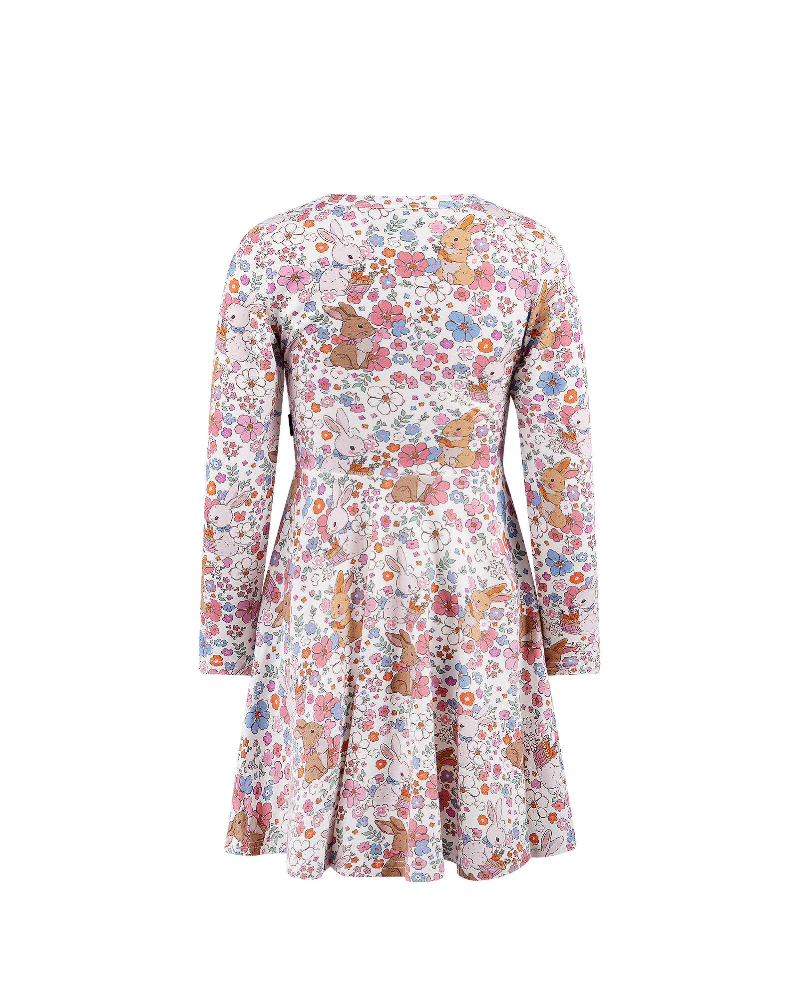 DITSY BUNNY LONG SLEEVE WAISTED DRESS