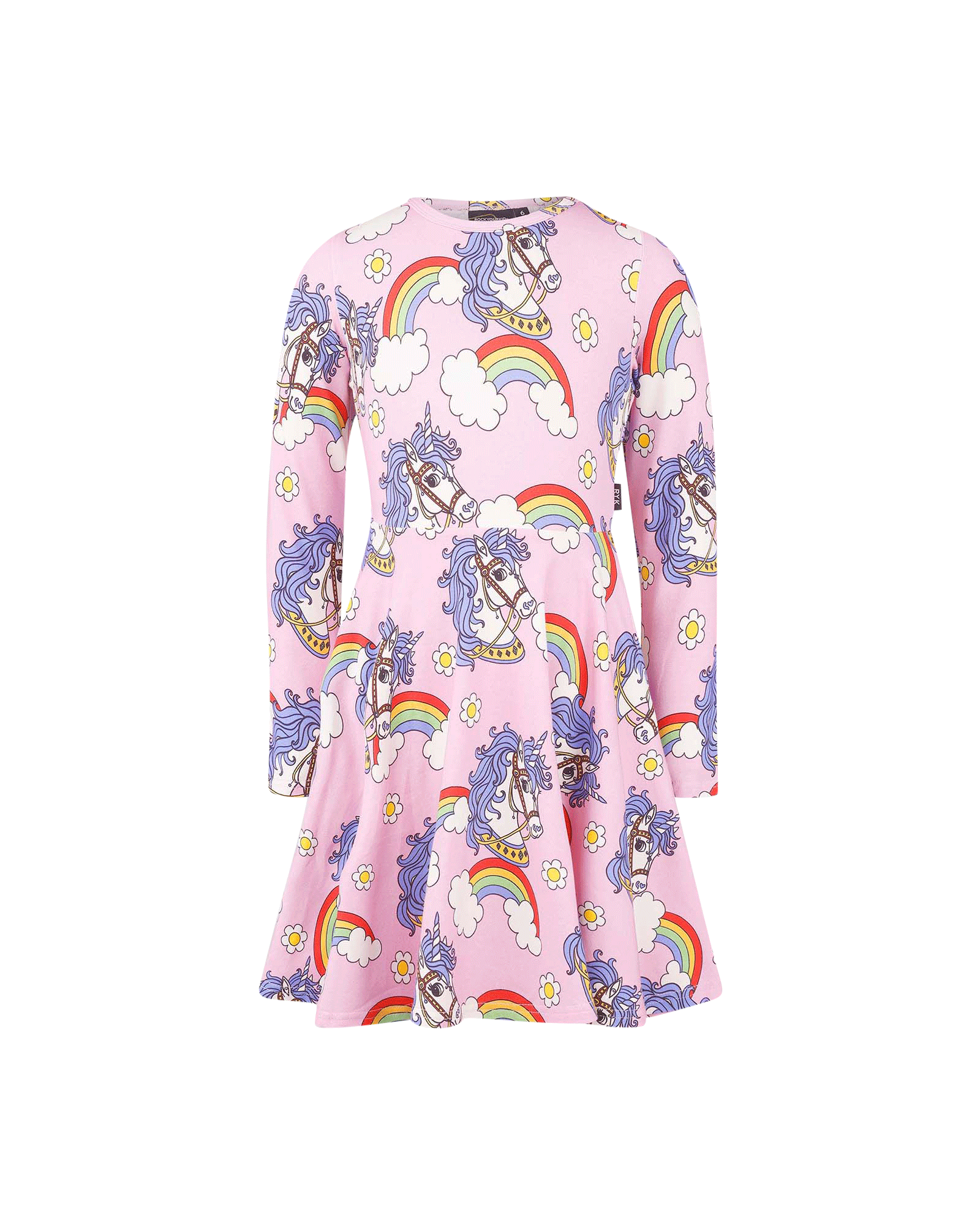 UNICORN DAISY LONG SLEEVE WAISTED DRESS