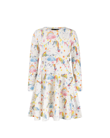 UNICORN FLAGS LONG SLEEVE CIRCUS DRESS