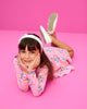BARBIE THROWBACK LONG SLEEVE WAISTED DRESS