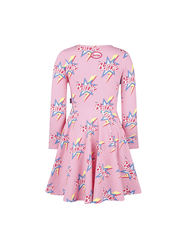 BARBIE THROWBACK LONG SLEEVE WAISTED DRESS
