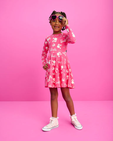 ICON BARBIE LONG SLEEVE WAISTED DRESS