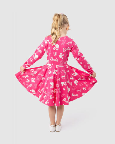 ICON BARBIE LONG SLEEVE WAISTED DRESS