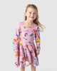 ALL THE BEST PRINCESS LONG SLEEVE WAISTED DRESS