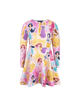 PRINCESS SPARKLES LONG SLEEVE WAISTED DRESS