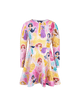 PRINCESS SPARKLES LONG SLEEVE WAISTED DRESS