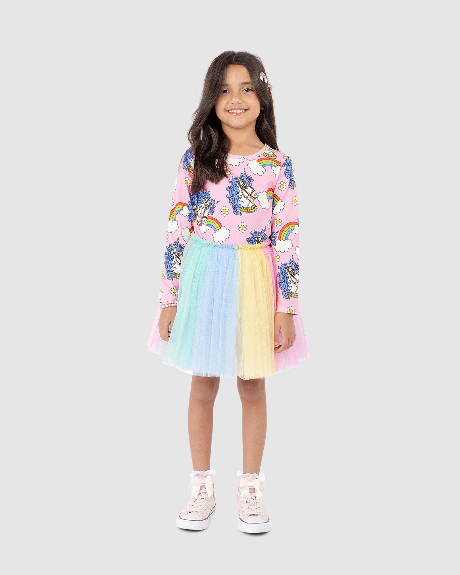 UNICORN DAISY LONG SLEEVE CIRCUS DRESS