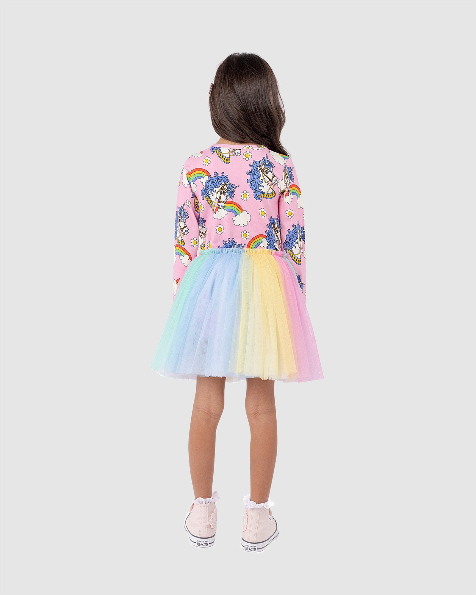 UNICORN DAISY LONG SLEEVE CIRCUS DRESS