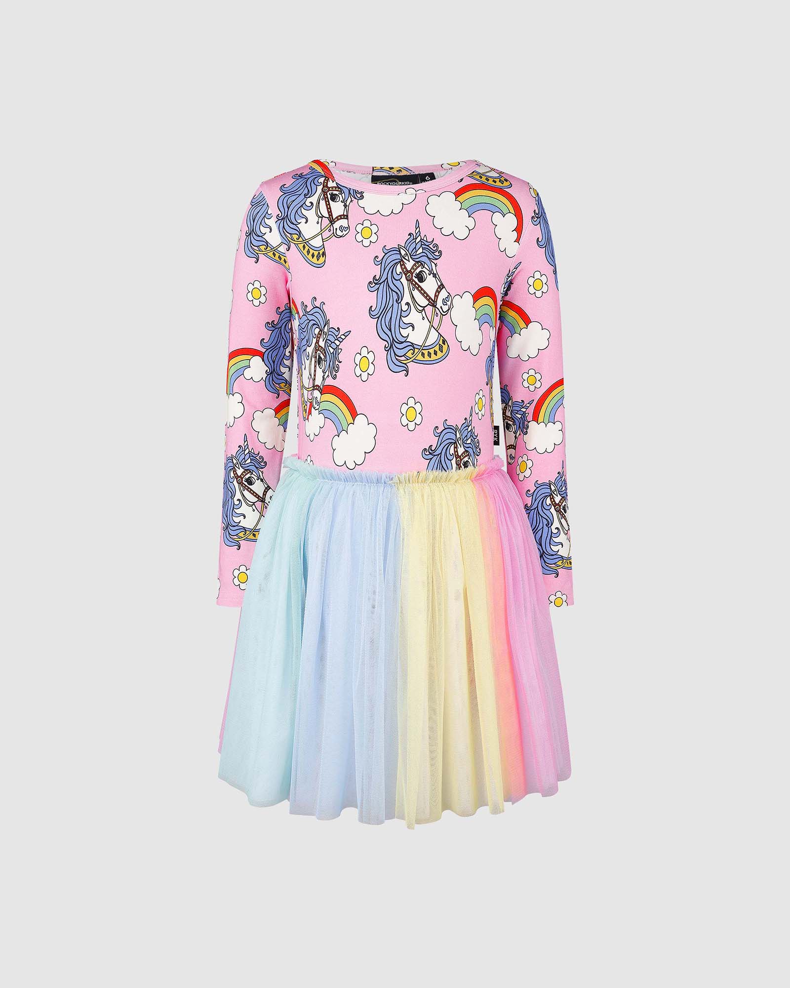 UNICORN DAISY LONG SLEEVE CIRCUS DRESS