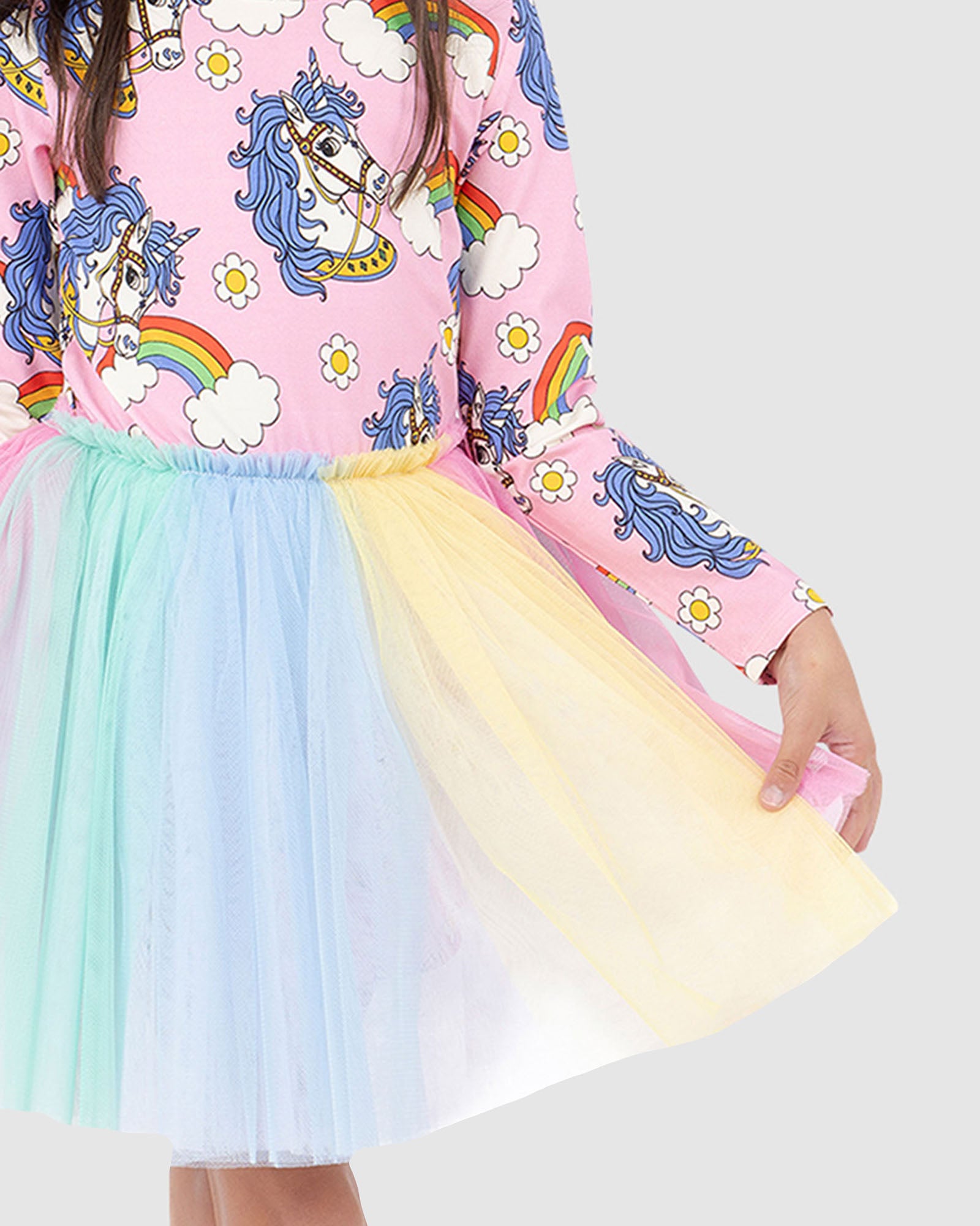 UNICORN DAISY LONG SLEEVE CIRCUS DRESS
