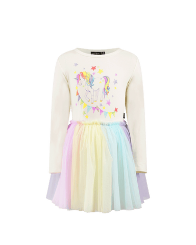 UNICORN FLAGS LONG SLEEVE CIRCUS DRESS