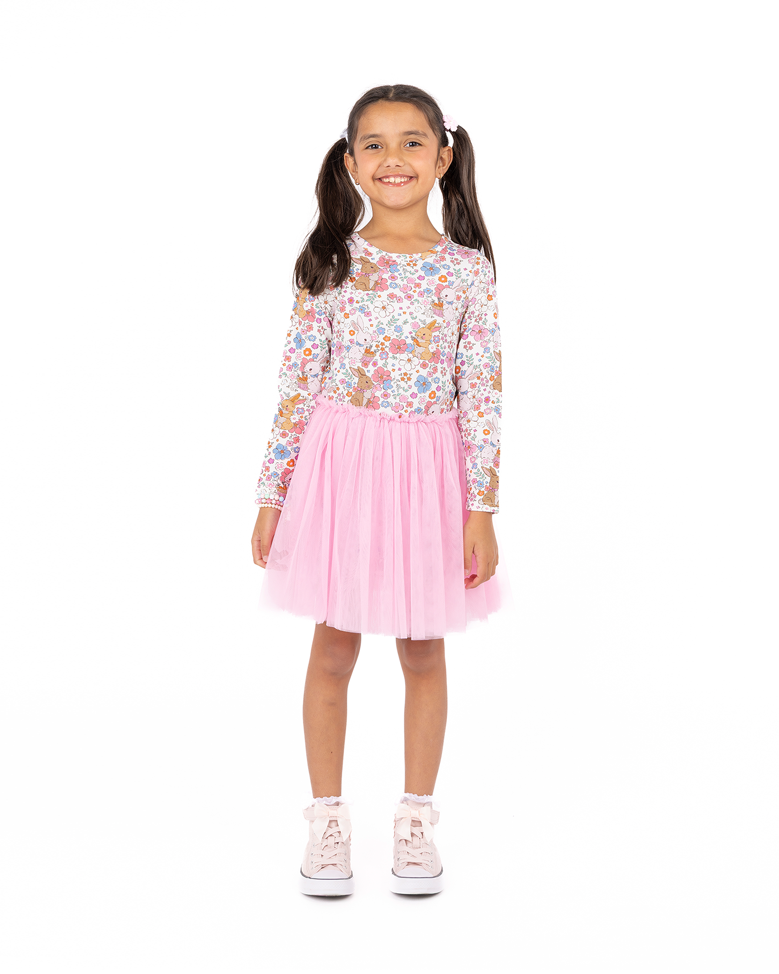 DITSY BUNNY LONG SLEEVE CIRCUS DRESS