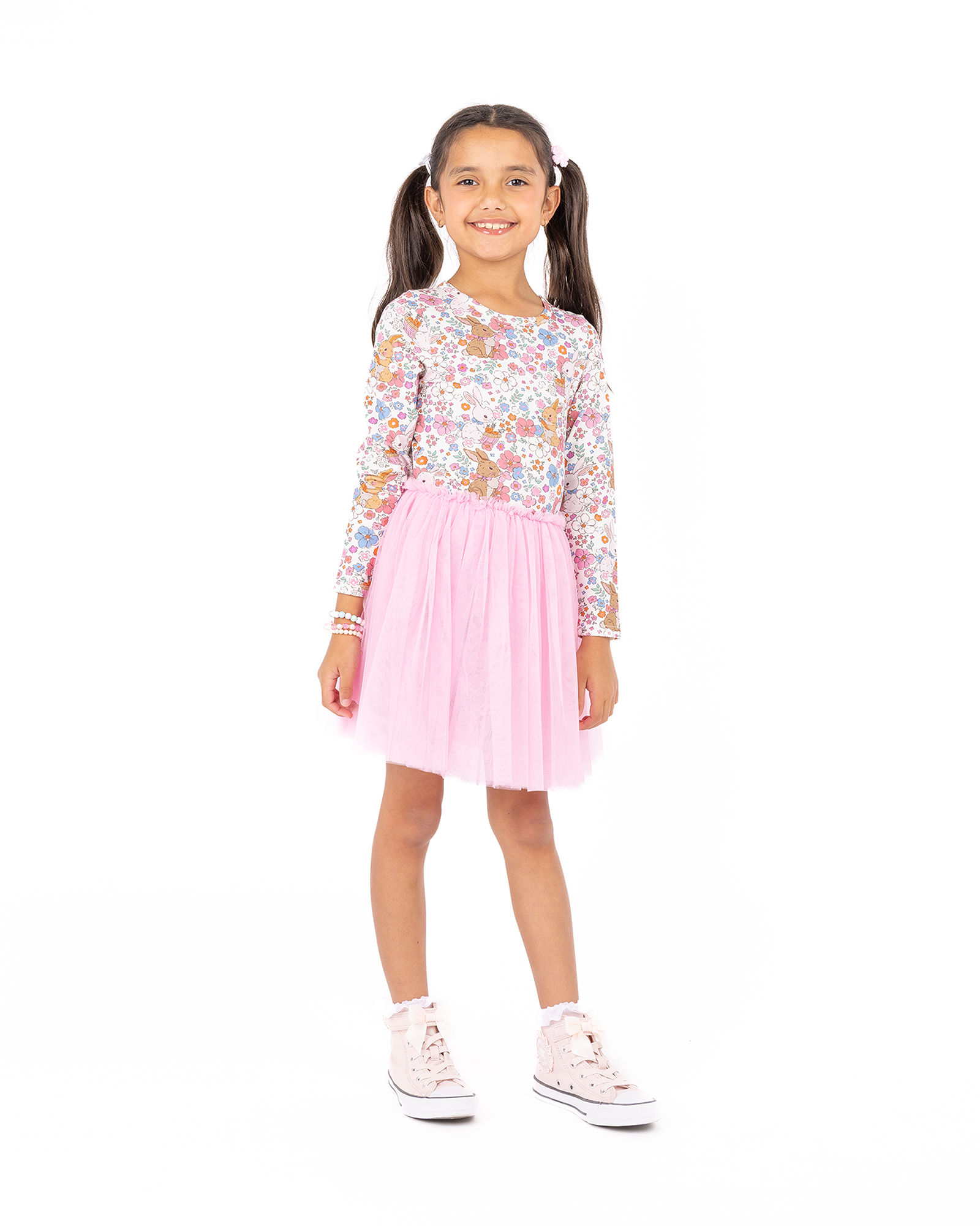 DITSY BUNNY LONG SLEEVE CIRCUS DRESS