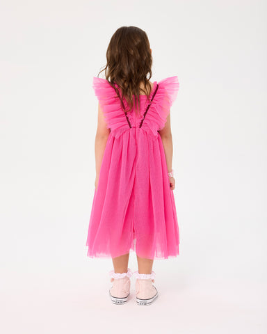 HOT PINK TULLE BUTTERFLY DRESS