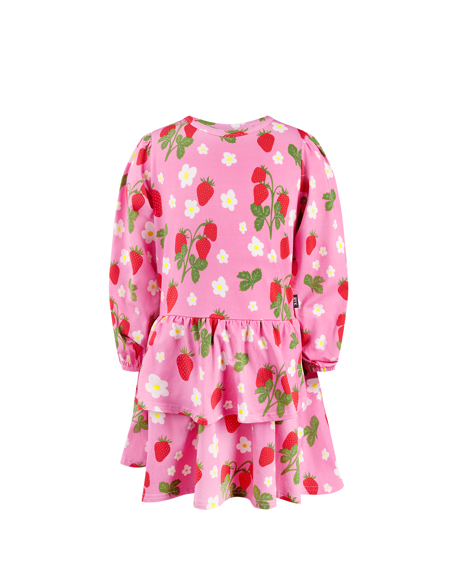 STRAWBERRY LONG SLEEVE FRILL DRESS