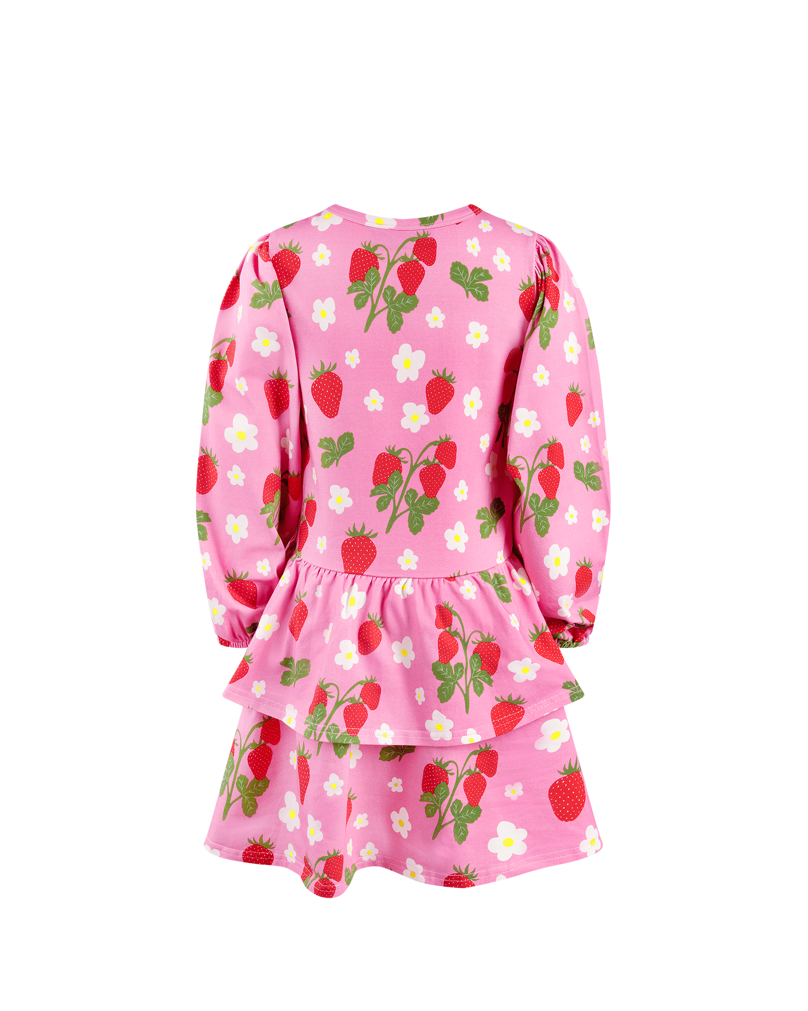 STRAWBERRY LONG SLEEVE FRILL DRESS