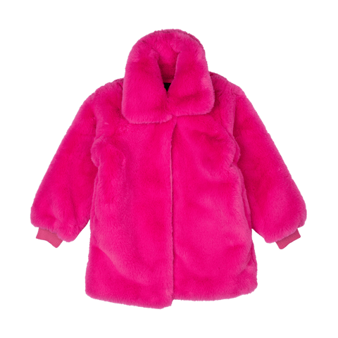 ZSA ZSA PINK FAUX FUR JACKET