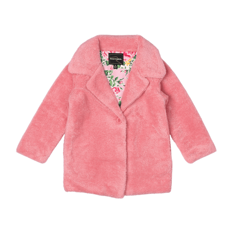 PINK FAUX SHERPA JACKET